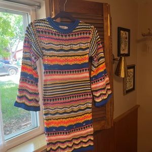 Verge Girl Queen of Peace Crochet Mini Dress